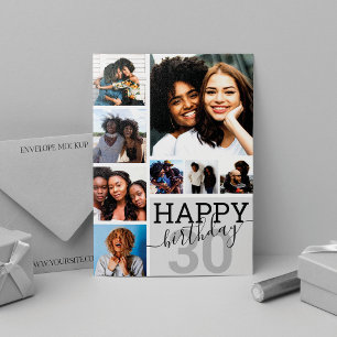 Cartão Parabéns para a Colagem de Fotos de Amigos da Fam