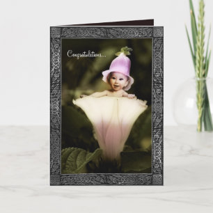 Cartão Parabéns para bebês