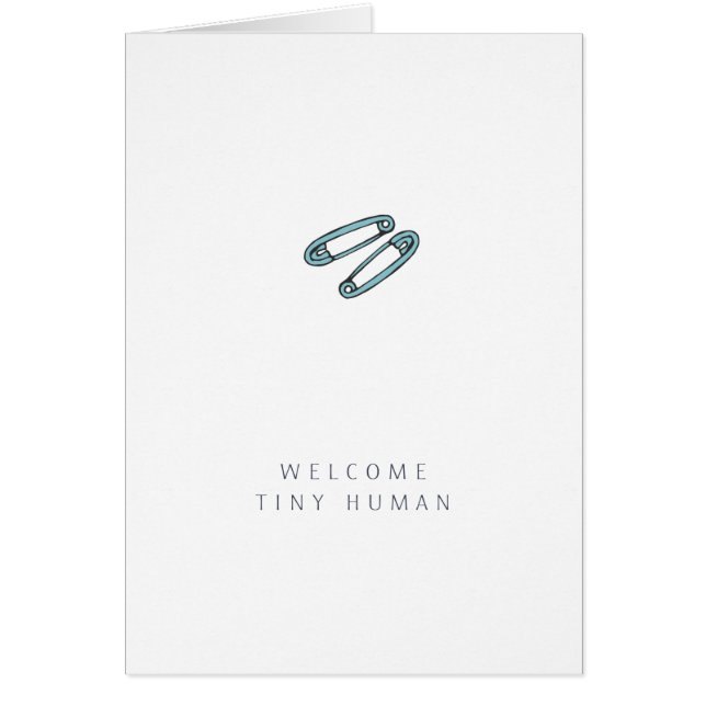 Cartão Parabéns para bebês | Placa de pinos de Fralda azu (Frente)