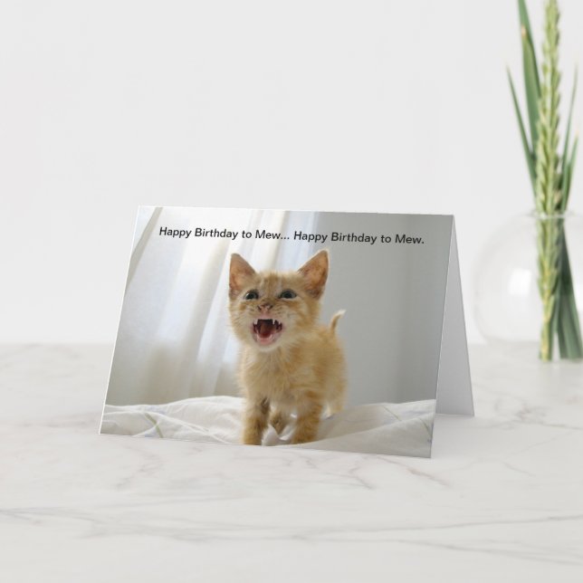 Cartão Parabéns para Mew (Frente)