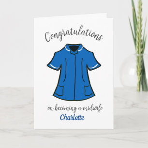Cartão Parabéns para se tornar parteira