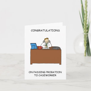 Cartão Parabéns Passando a Probação para o Colaborador de