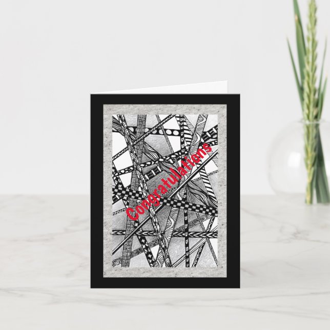 Cartão Parabéns pela carta de sucesso (Frente)