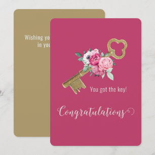 Cartão Parabéns pela Casa Nova Proprietário de Casa Moder