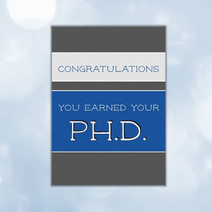 Cartão Parabéns pela formatura de doutorado (Ph.D.)