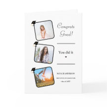 Parabéns pela graduação do Formando preto e branco