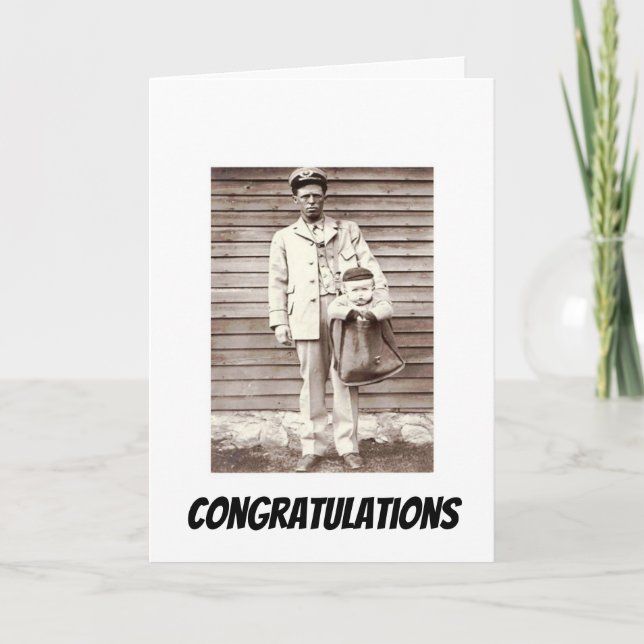 Cartão Parabéns pela nova foto de vídeo do Baby Fun (Frente)