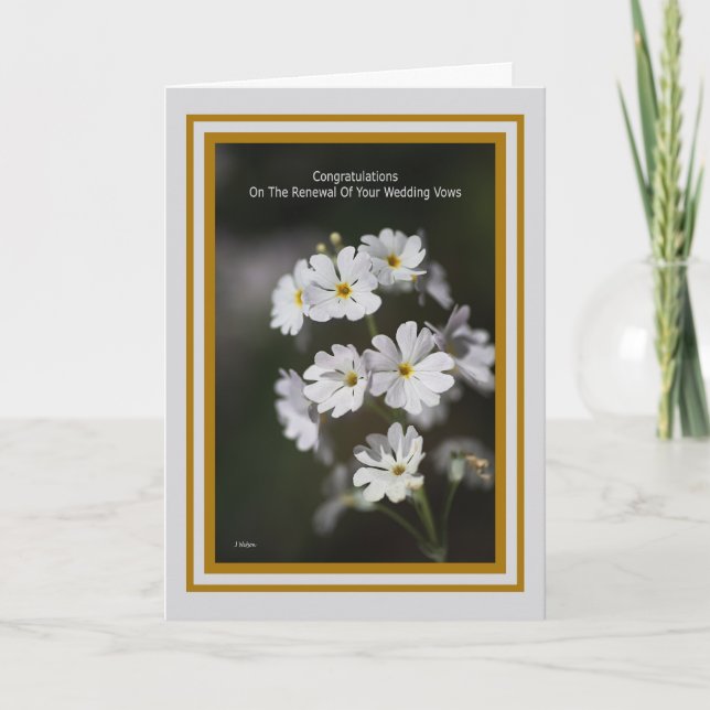 Cartão Parabéns pela Renovação dos seus Votos de Casament (Frente)