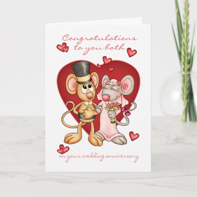 Cartão parabéns pelo aniversário para vocês dois - microf (Frente)