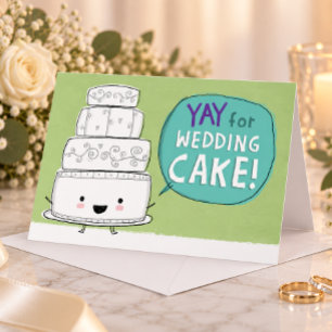 Cartão PARABÉNS pelo Bolo de Casamento! Felicitações engr