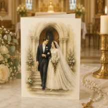 Parabéns pelo Casamento Católico na Porta da Cated