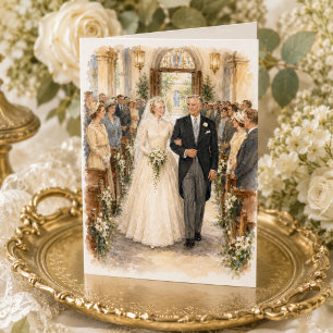 Cartão Parabéns pelo Casamento do Pai da Noiva