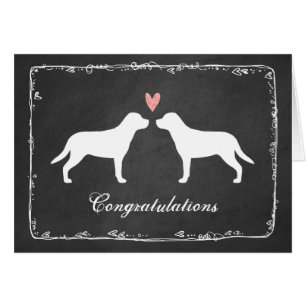 Cartão Parabéns pelo Casamento dos Cachorros da Grande Su