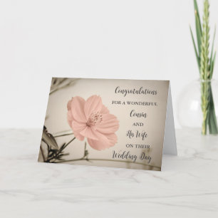 Cartão Parabéns pelo Dia do Casamento do Primo e da Espos