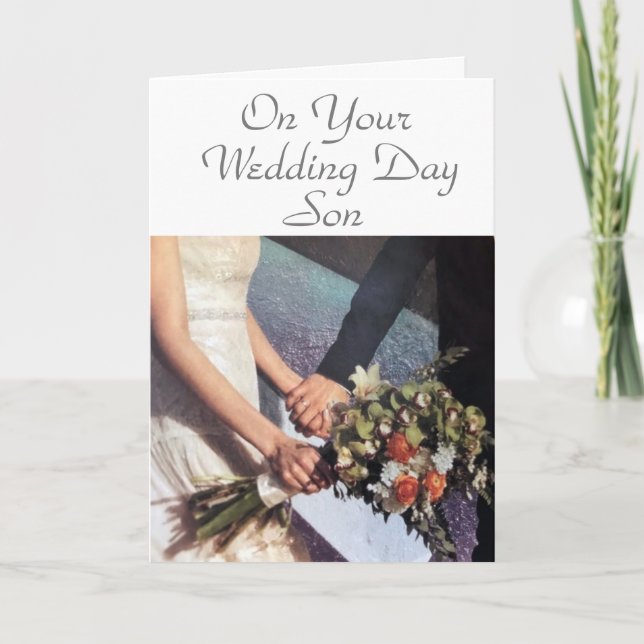 CARTÃO PARABÉNS PELO DIA DO CASAMENTO **FILHO** (Frente)