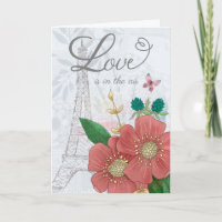 Parabéns pelo Noivado Torre Eiffel Floral