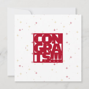 Cartão Parabéns pelo Novo Trabalho (Vermelho)