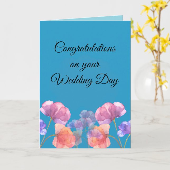 Cartão Parabéns pelo seu casamento (Flor Amarela)