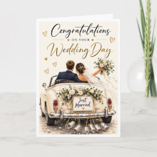 Cartão Parabéns pelo seu dia de casamento