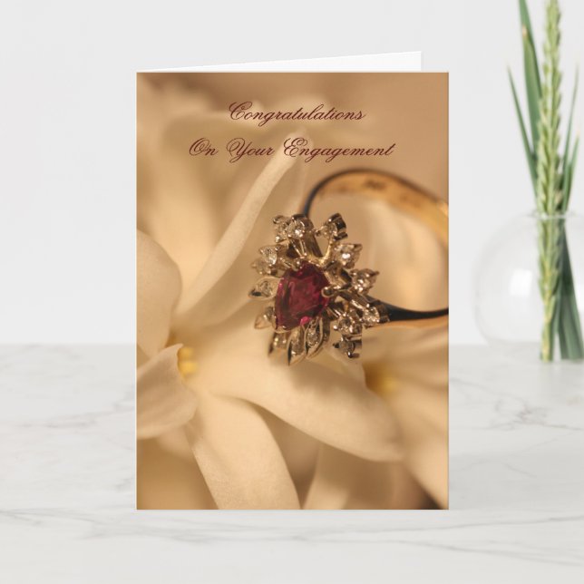 Cartão Parabéns pelo seu noivado (Frente)