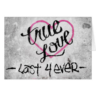Cartão Parabéns pelo seu noivado, True Love Graffitti