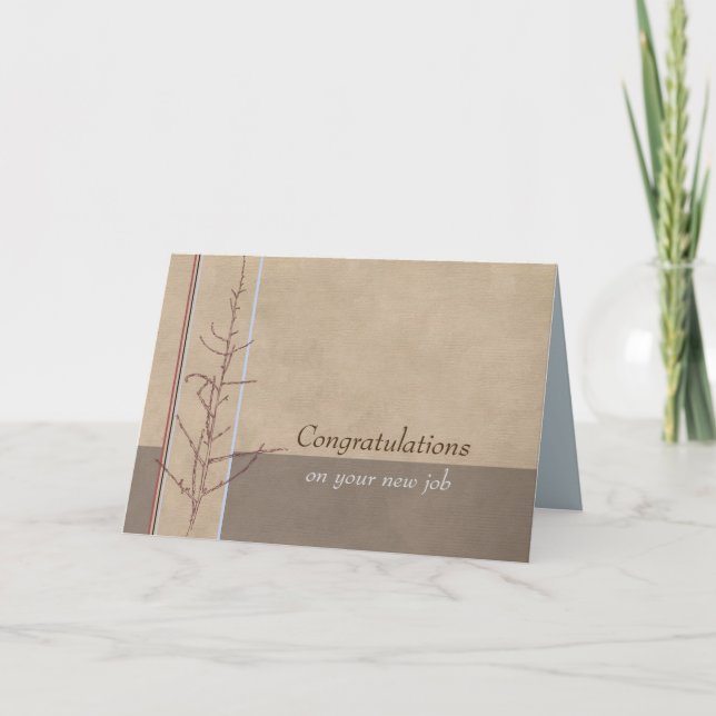 Cartão Parabéns Pelo Seu Novo Emprego (Frente)