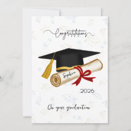 Cartão Parabéns Personalizados de Formatura
