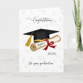 Cartão Parabéns Personalizados de Formatura