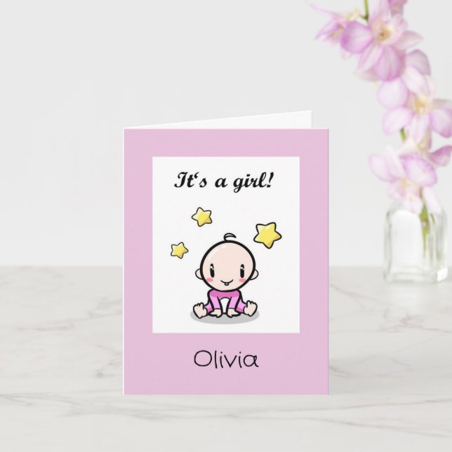 Cartão Parabéns Personalizados Para Meninas Com Texto, (Orquídea)