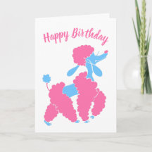 Parabéns Pink e Blue Poodle