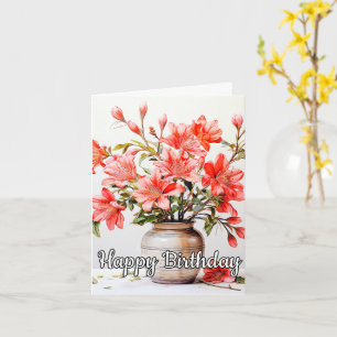 Cartão Parabéns, Potted Lily Flower Ilustração
