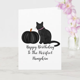 Cartão Parabéns Purrfect Pumpkin Pun