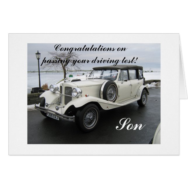 Cartão Parabéns que passaram no seu filho do teste de con (Frente Horizontal)