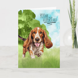 Cartão Parabéns reBARKable Basset Hound Dog