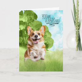 Cartão Parabéns reBARKable Cão Corgue Galês