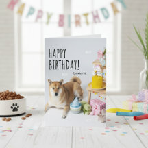 Parabéns Shiba Inu Party Card