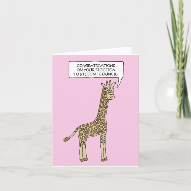 Cartão Parabéns sobre a eleição para o Conselho Escolar (Frente)