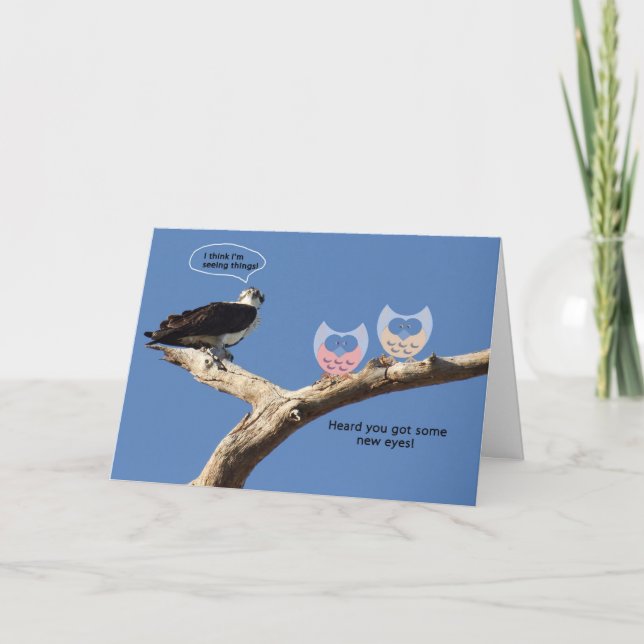 Cartão Parabéns sobre Cirurgia de Cataratas, Humor (Frente)