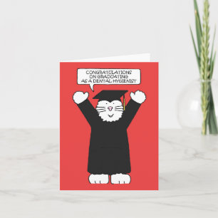 Cartão Parabéns sobre graduação como Higienista Dental