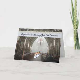 Cartão Parabéns sobre recebimento da primeira comunicaç