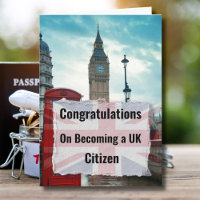 Parabéns sobre se tornar um cidadão britânico na I