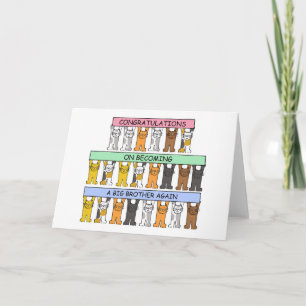 Cartão Parabéns sobre se tornar um irmão mais velho novam