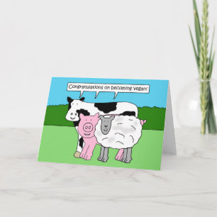 Cartão Parabéns sobre tornar-se Vegan