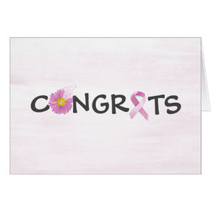 Cartão Parabéns Sobreviventes do Câncer da Mama