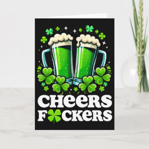 Cartão Parabéns St Patrick's Day Engraçado Homens Bebendo