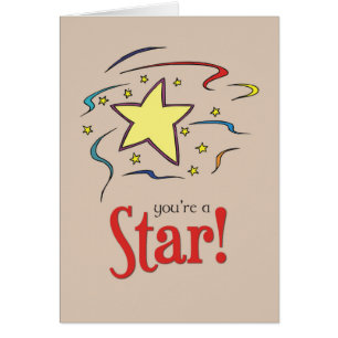 Cartão Parabéns Star
