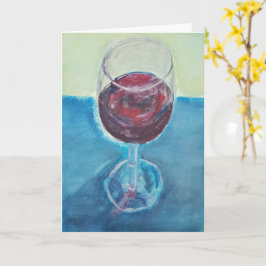 Cartão Parabéns Taça de Vinho, Celebração Elegante