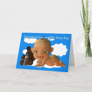 Cartão Parabéns Um Bebê Bonito