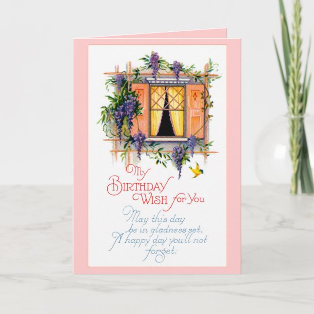 Cartão Parabéns - Vintage (Frente)