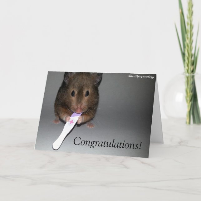 Cartão Parabéns! Você está tendo um bebê! (Frente)